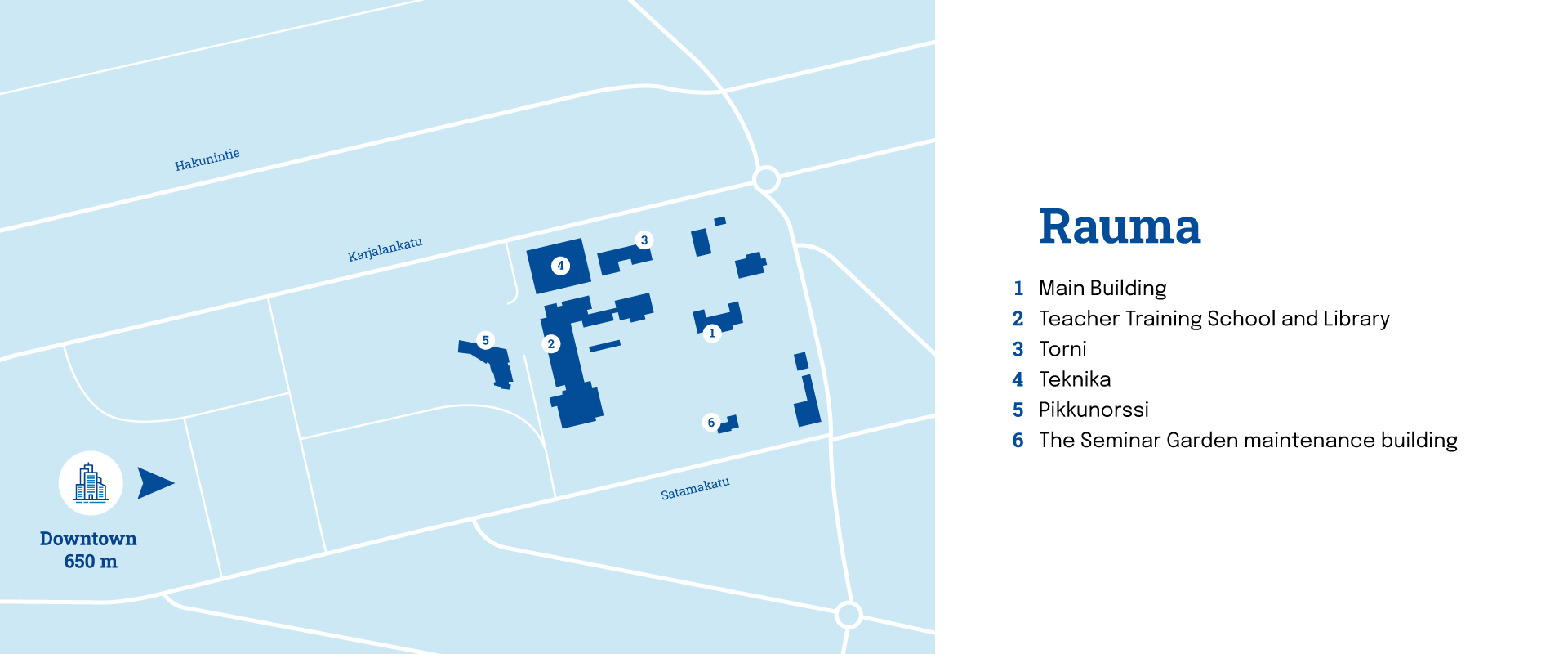 map of Rauma campus