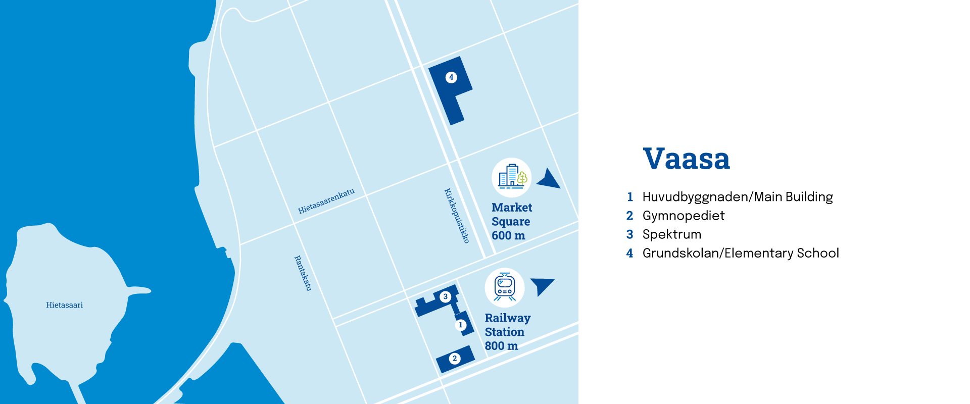 map of Vaasa campus